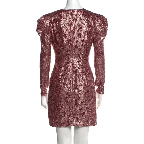 Jonathan Simkhai Metallic Vine Jacquard Mock Neck Dress Size XS -  coffeafoods.com